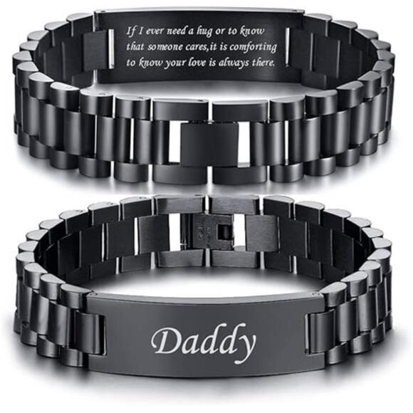 VNOX Masculine Watch Band Stainless Steel Link Bracelet Personalized Jewelry - Picture 7 of 7